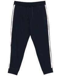 EA7 - Logo-Tape Track Pants - Lyst