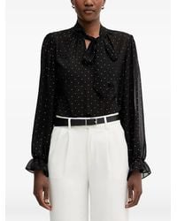 Joseph Ribkoff - Polka-Dot Pussy-Bow Blouse - Lyst