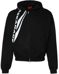 La Maskarade - Logo-Print Zip-Up Hoodie - Lyst