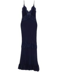 Self-Portrait - Lace-Detail Ruffled Maxi Dress - Lyst