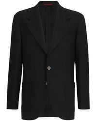 Brunello Cucinelli - Cashmere Panama Deconstructed Blazer With Patch Pockets - Lyst