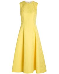 Emilia Wickstead - Mara Moiré-Effect Midi Dress - Lyst