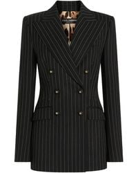 Dolce & Gabbana - Striped Double-Breasted Jacket - Lyst