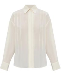 Victoria Beckham - プリーツ シルクシャツ - Lyst