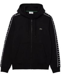 Lacoste - Felpa Con Logo E Cappuccio - Lyst
