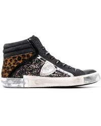 Philippe Model - High-Top-Sneakers mit Patchwork-Detail - Lyst