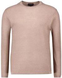 Emporio Armani - Ribbed-Knit Crew-Neck Sweater - Lyst