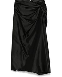 Balenciaga - Midikleid Aus Satin - Lyst