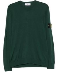 Stone Island - Maglione Girocollo Con Applicazione - Lyst