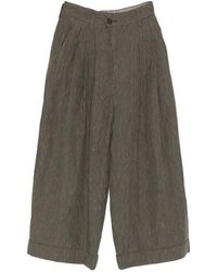 Ziggy Chen - Striped Pleated Trousers - Lyst
