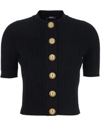 Balmain - Cárdigan de cuello de - Lyst
