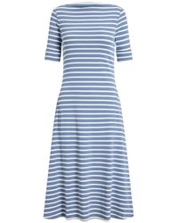 Ralph Lauren - Striped Short-Sleeve Dress - Lyst