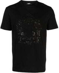 Versace - Cartouche-embellished Cotton T-shirt - Lyst