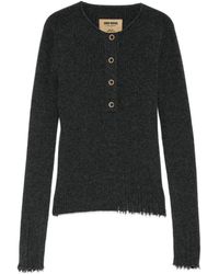Uma Wang - Ribbed-Knit Button-Up Jumper - Lyst