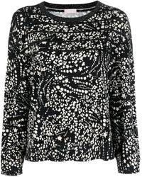 Liu Jo - Star-Print Lurex-Detail Jumper - Lyst