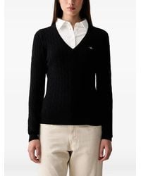 GANT - Pullover Mit V-Ausschnitt - Lyst