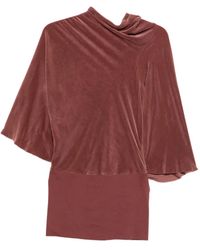 Rick Owens - Draped Bell-Sleeve Blouse - Lyst