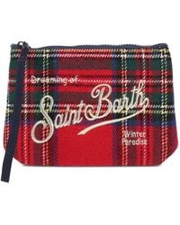 MC2 Saint Barth - Aline Tartan-Check Clutch Bag - Lyst