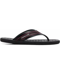 Corneliani - Logo-Print Thong Sandals - Lyst