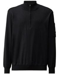 C.P. Company - Pull Sea Island En Coton À Col Zippé - Lyst