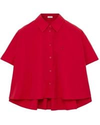 Loewe - Embroidered-Logo Cape Shirt - Lyst