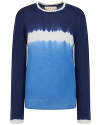 Marni - Wool-Silk Sweater With Tie-Dye Effect - Lyst