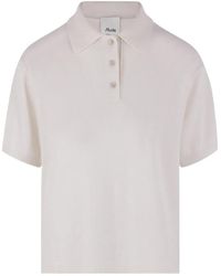 Allude - Three-Button Knitted Polo Shirt - Lyst