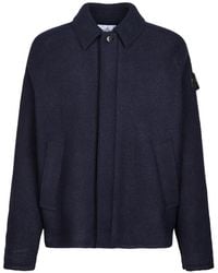Stone Island - Logo-Patch Button-Up Jacket - Lyst