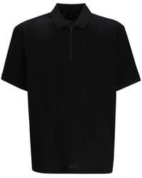 ARMANI EXCHANGE - Half-Zip Cotton Polo Shirt - Lyst