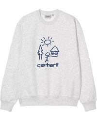 Carhartt - Crewneck Printed Sweatshirt - Lyst