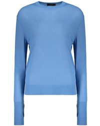 Moorer - Button-Detail Ribbed-Trim Sweater - Lyst