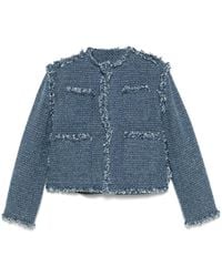 Sacai - Veste En Tweed À Empiècements - Lyst