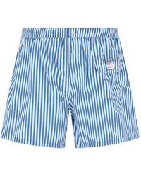 Fedeli - Striped Drawstring Swim Shorts - Lyst