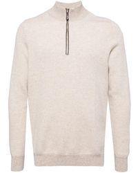 N.Peal Cashmere - Temple Jacquard Half Zip Sweatshirt - Lyst