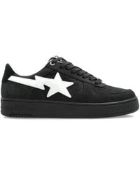 A Bathing Ape - Sk8 Sta 3 Star-Embellished Leather Sneakers - Lyst