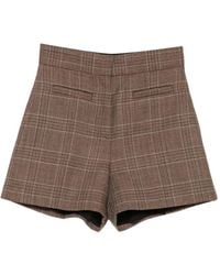 Sandro - Check-Pattern Tailored Shorts - Lyst