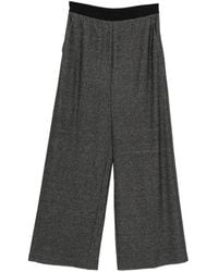 Liviana Conti - Herringbone-Pattern Pocket Trousers - Lyst