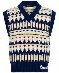 DSquared² - Hybrid Jacquard Vest - Lyst