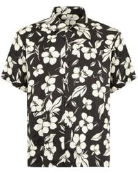 Engineered Garments - Floral-Print Camp Shirt - Lyst