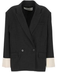ELEH - Double-Breasted Contrast-Cuff Blazer - Lyst