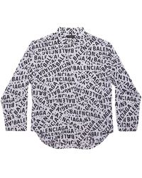 Balenciaga - Printed Shirt - Lyst