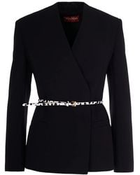 Max Mara - Belted Fitted Jacket - Lyst