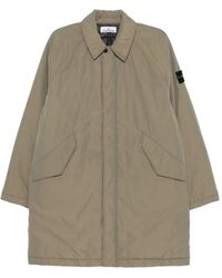 Stone Island - Jas Met Raglan Mouwen En Logo-Patch - Lyst