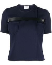 Courreges - Strap-Detail T-Shirt - Lyst