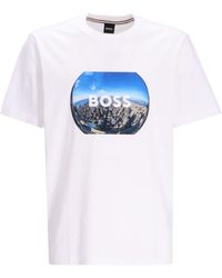 BOSS - T-shirt Met Grafische Print - Lyst