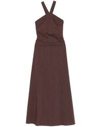 Patrizia Pepe - Pinstripe-Pattern Maxi Dress - Lyst