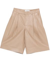 Yves Salomon - Pleated Leather Shorts - Lyst