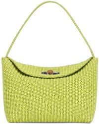 Christopher Esber - Mini Turnlock Raffia Shoulder Bag - Lyst