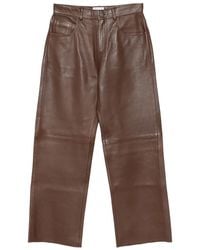 Haikure - Leather Five-Pocket Trousers - Lyst