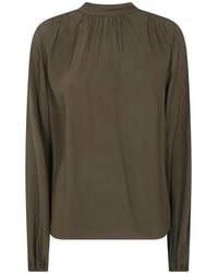 N°21 - Bow-Detail Pleated Blouse - Lyst